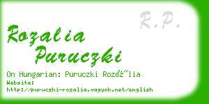 rozalia puruczki business card